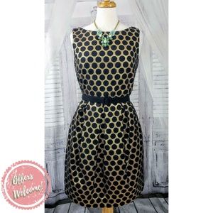 Eliza J Polka Dot Jacquard Dress